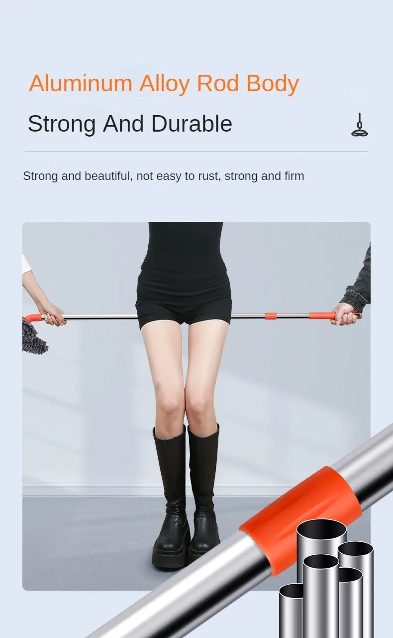 Telescopic Car Cleaning Mop - Chenille Double Brush Head for Roof Window