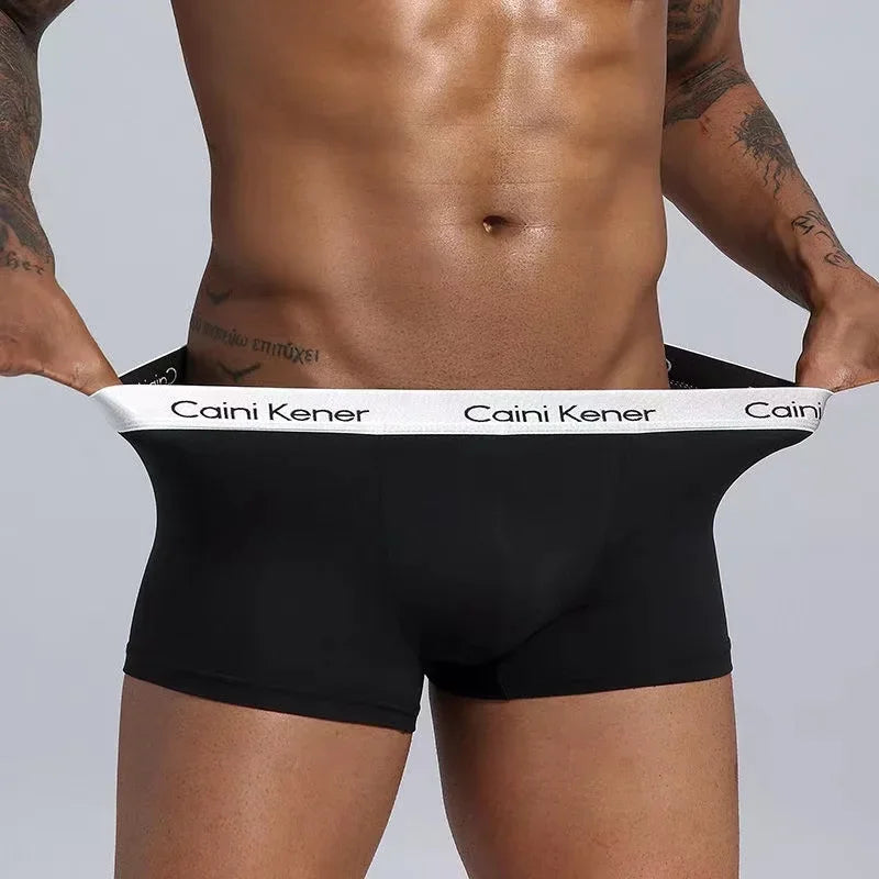 Mens Boxer Shorts - 5 Pack Breathable Soft Underwear Classic Black
