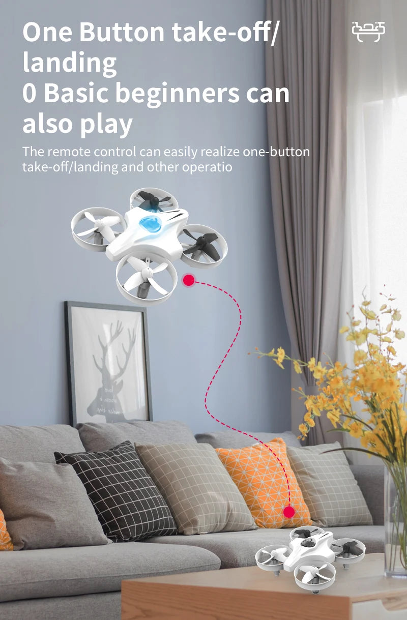 Mini RC Drone - 4CH Headless Mode Quadcopter with 360 Flip for Kids - ZOOMNSTORE