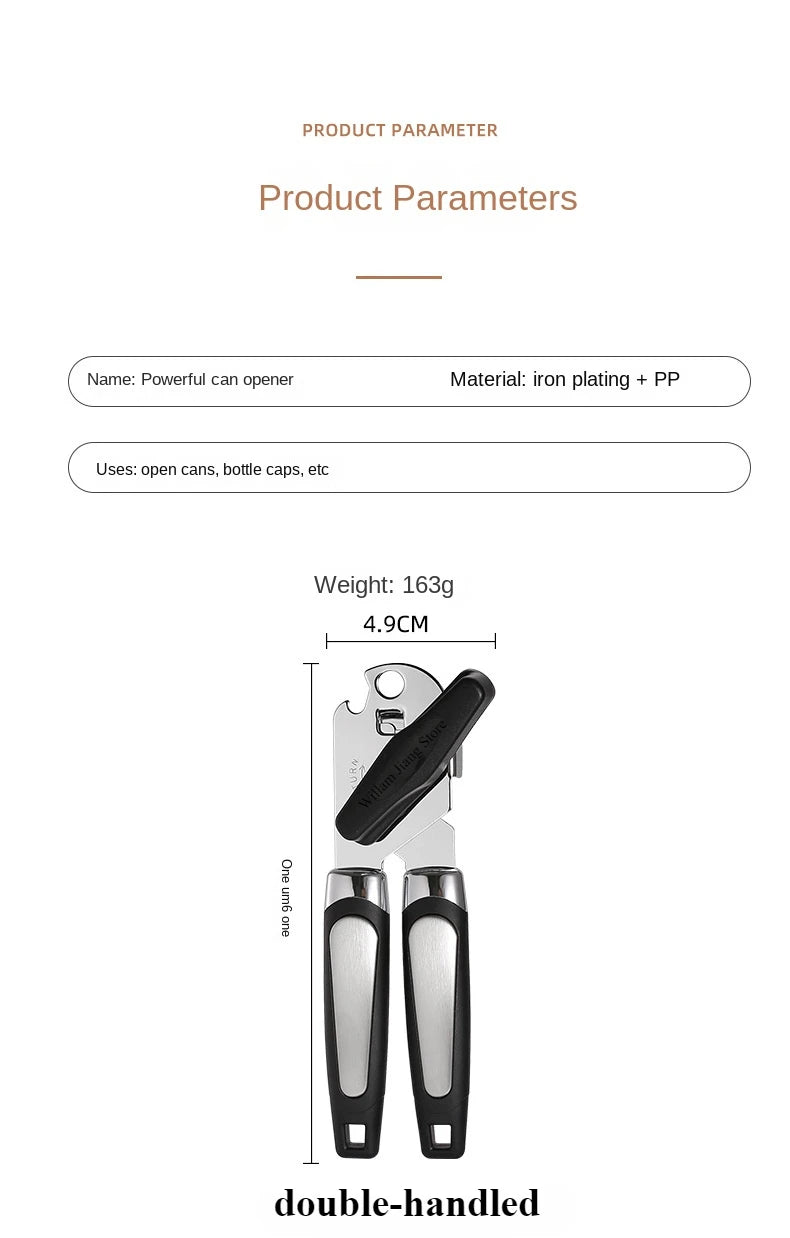 Stainless Steel Manual Can Opener - Multifunctional Kitchen Gadget Bottle Opener - ZOOMNSTORE