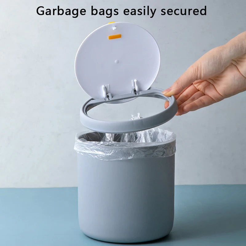 Mini Desktop Trash Can - Plastic Office Waste Bin Organizer