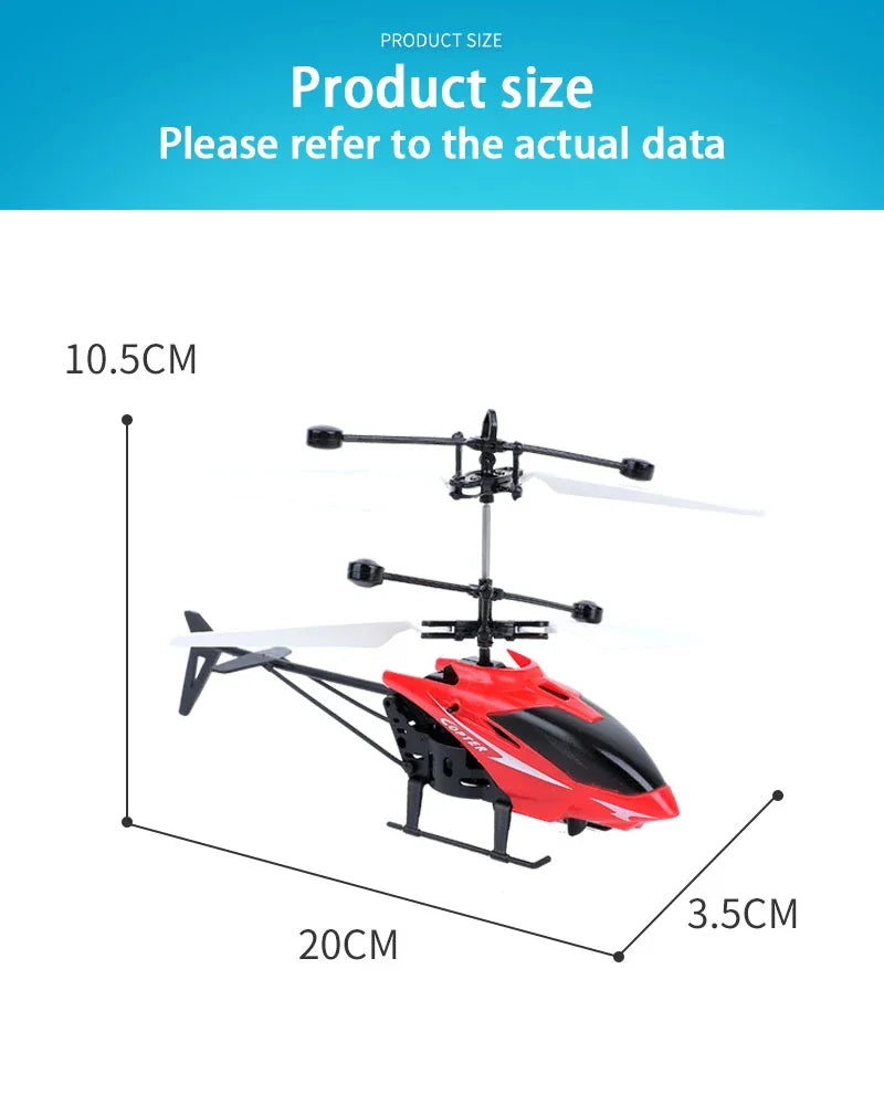 Rechargeable Mini RC Drone - Safe Fall-Resistant Helicopter Toy for Kids No Remote Control Battery - ZOOMNSTORE