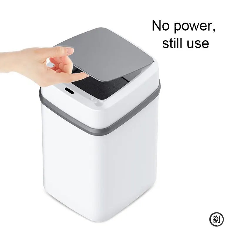 Smart Touch Trash Can - 13L Kitchen and Bathroom Waste Bin