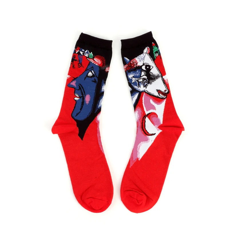 Van Gogh Art Socks - Retro Couple Socks for AutumnWinter - ZOOMNSTORE