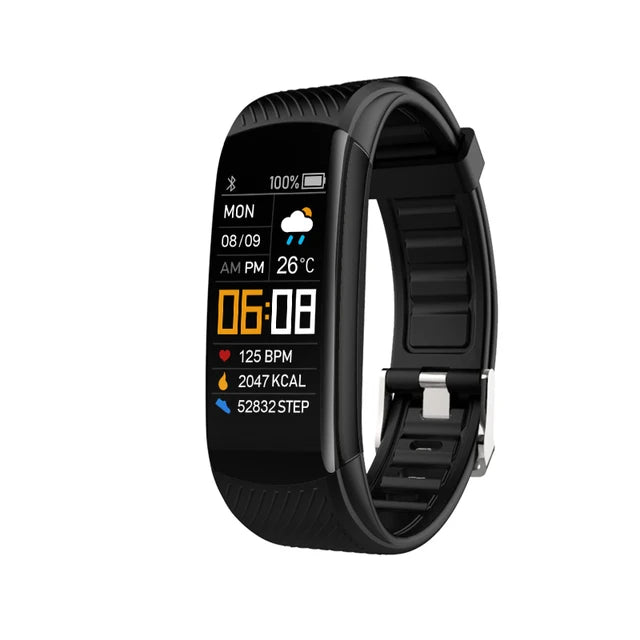 C5S Smart Bracelet IP67 Support Heart Rate Blood Pressure Blood Oxygen Measurement Call Reminder 3 Sports Modes For Men Women
