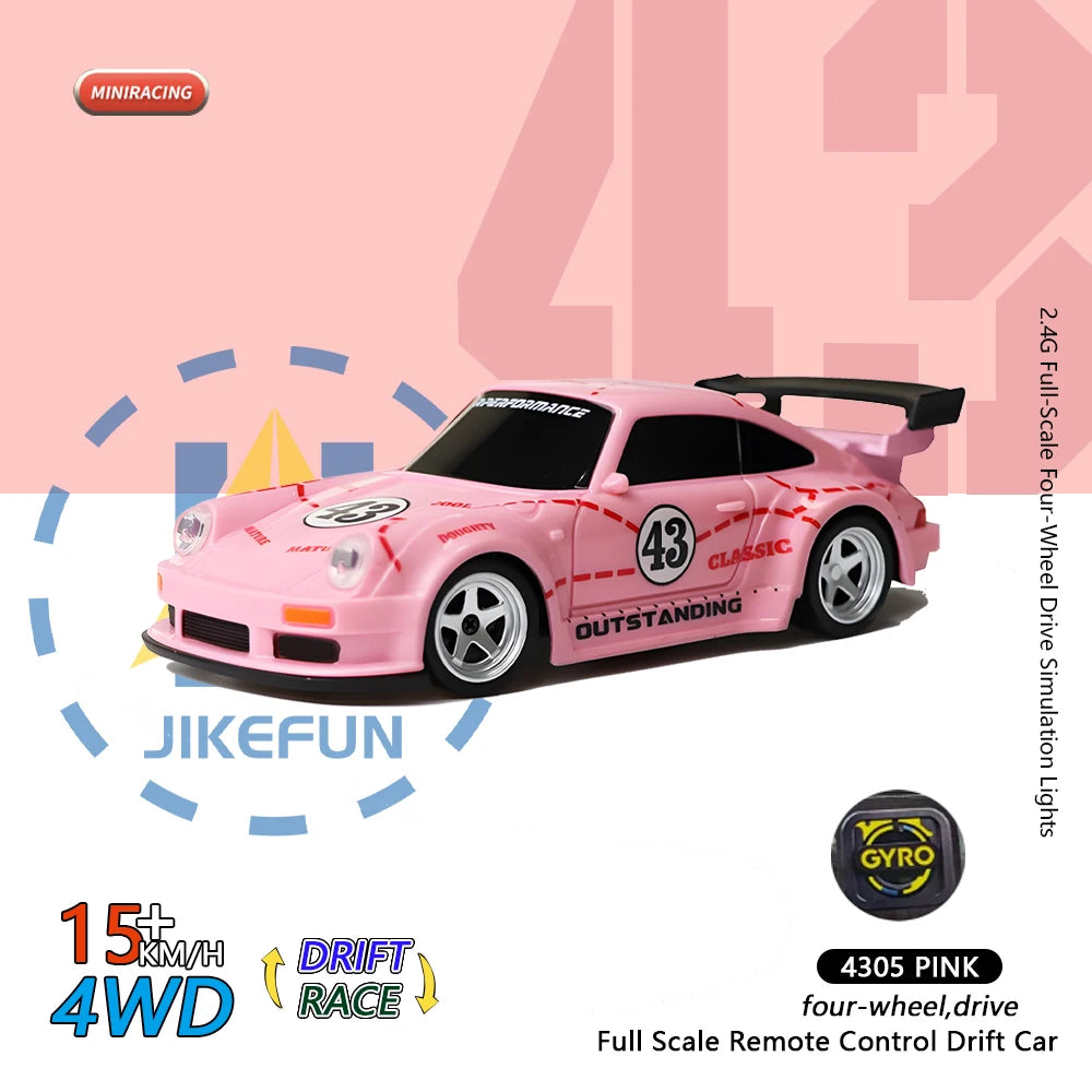 Upgraded 143 RC Drifting Car - High Speed 4WD Radio Control Mini Vehicle - ZOOMNSTORE