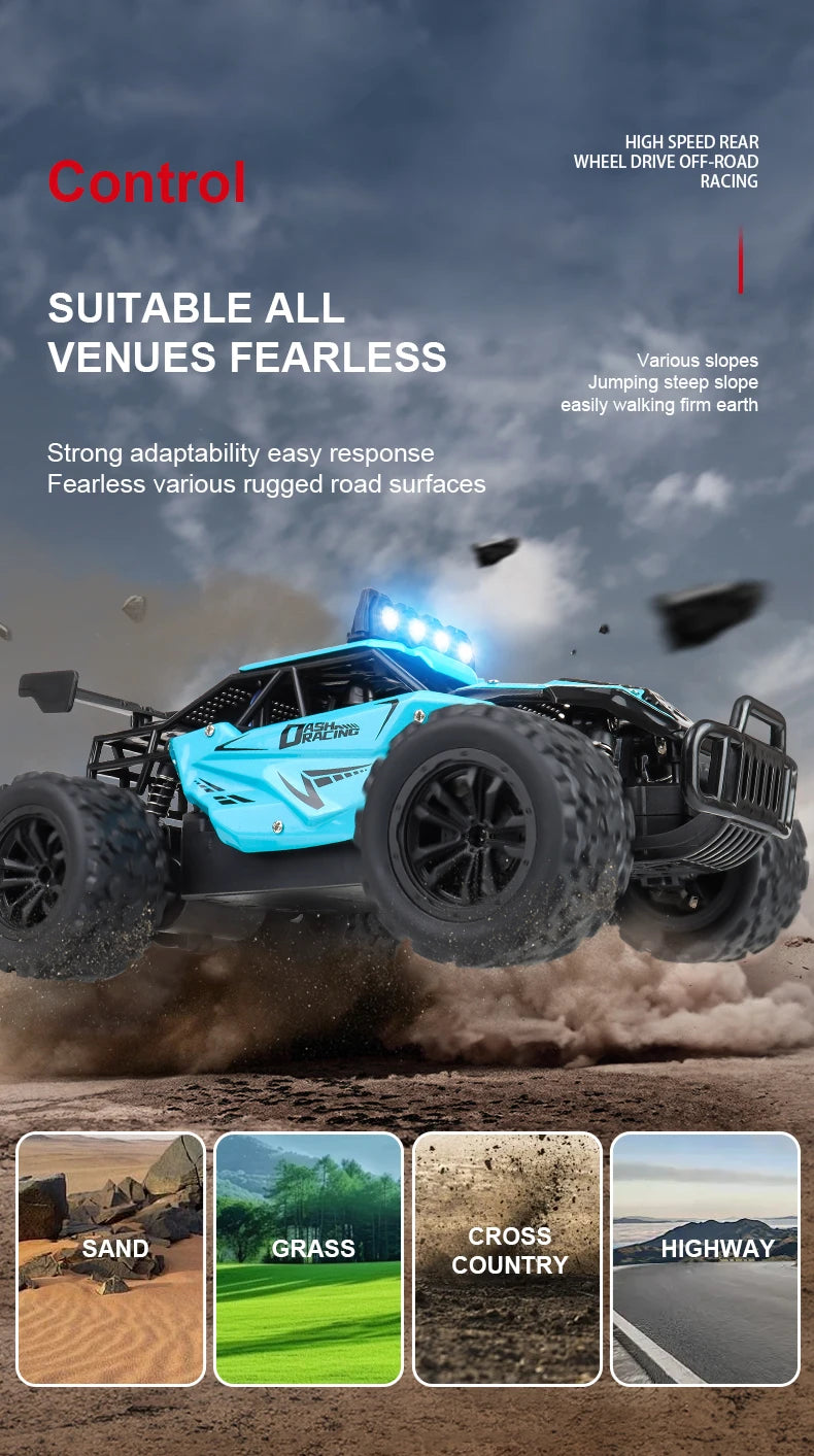 116 Alloy Remote Control Car - High-Speed Off-Road Big Foot Vehicle - ZOOMNSTORE