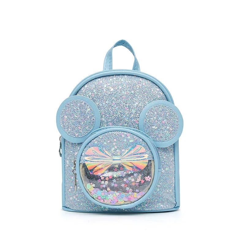 Cute Sequin Backpack for Girls - Cartoon Princess Kindergarten Schoolbag - ZOOMNSTORE