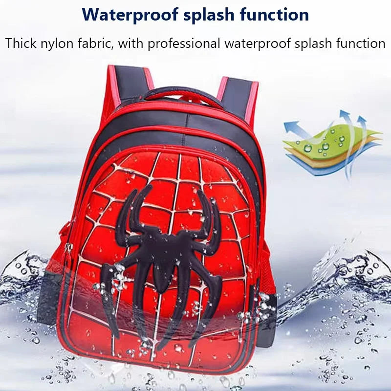 3D Kids Backpack - Durable Spider King Design - ZOOMNSTORE