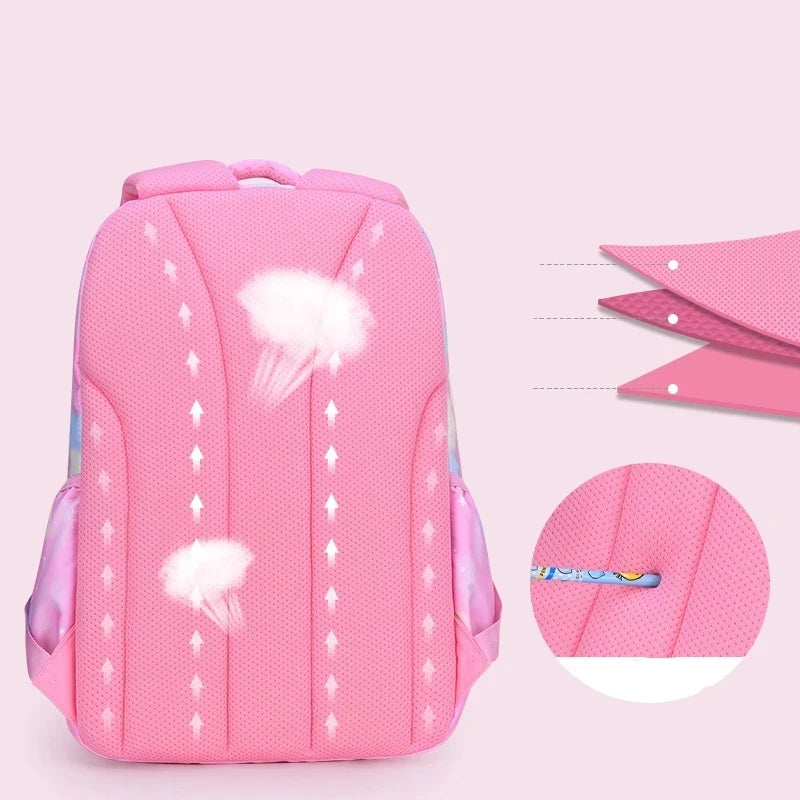 Kawaii Pink Girls Backpack - Cute Waterproof School Bag for Kids and Teens - ZOOMNSTORE