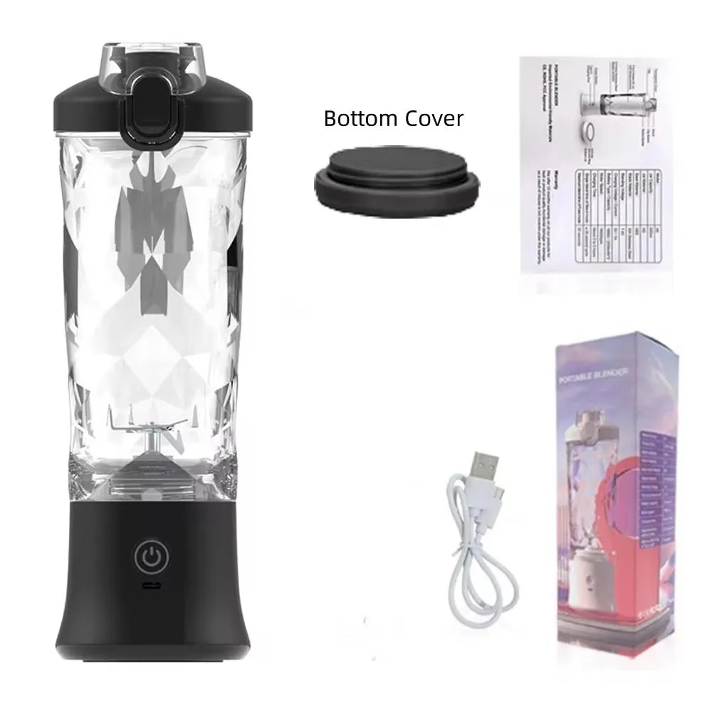 Portable USB Juicer Blender - 600ml Electric Fruit Smoothie Maker