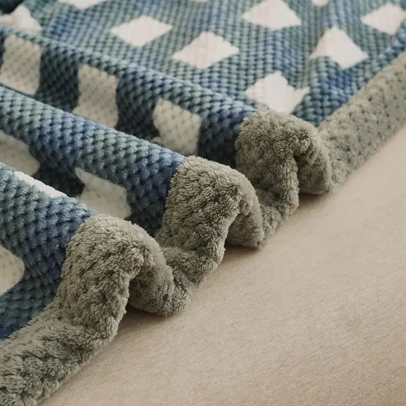 Soft Chenille Knit Throw Blanket - Handmade Machine Washable Cozy for Couch Bed - ZOOMNSTORE