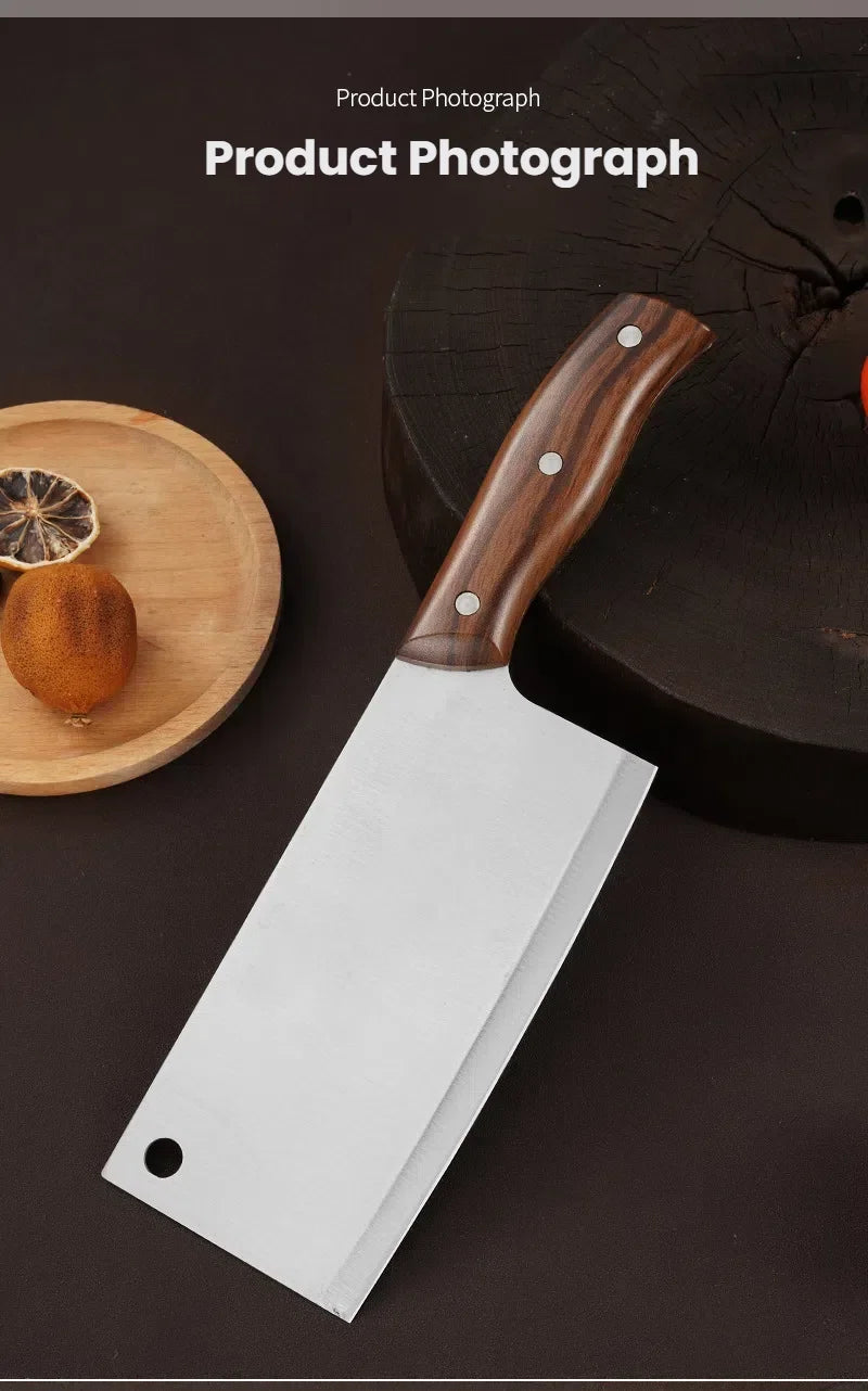 Stainless Steel Chefs Knife - Multi-Purpose Sharp Slicer for Kitchen