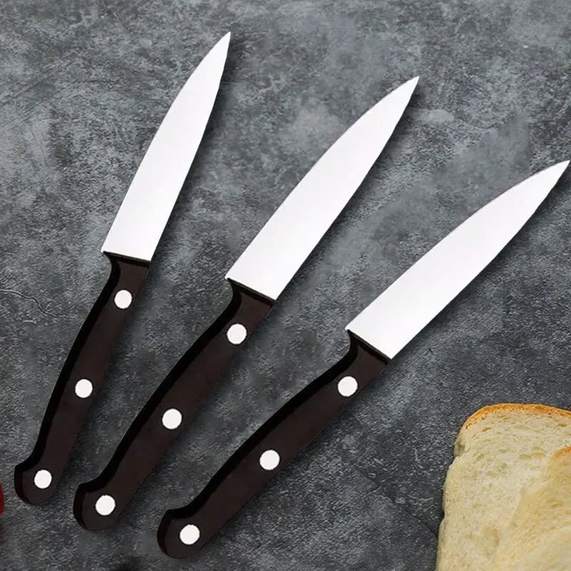 Black Fruit Knife Set - Professional Chef Knives Sharp Portable Anti-Rust Anti-Stick