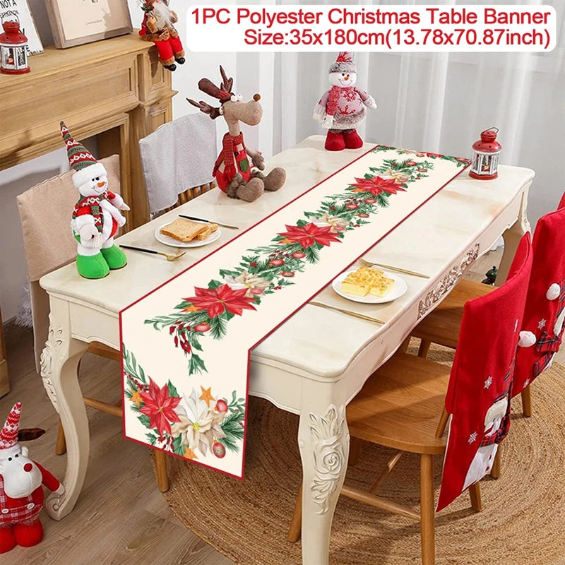 Christmas Table Runner - Holiday Decor for Home 2024 New Year Gift 2025