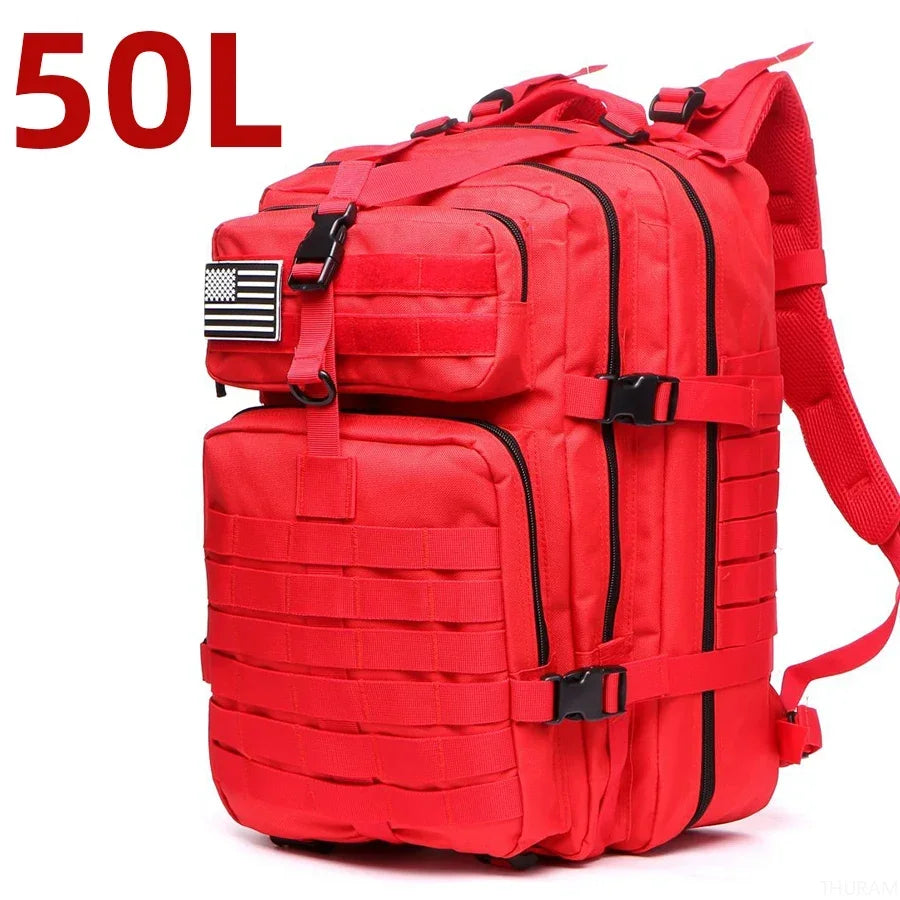 Tactical Waterproof Backpack - 25L50L Nylon Rucksack for Trekking Fishing Hunting Camping Hiking