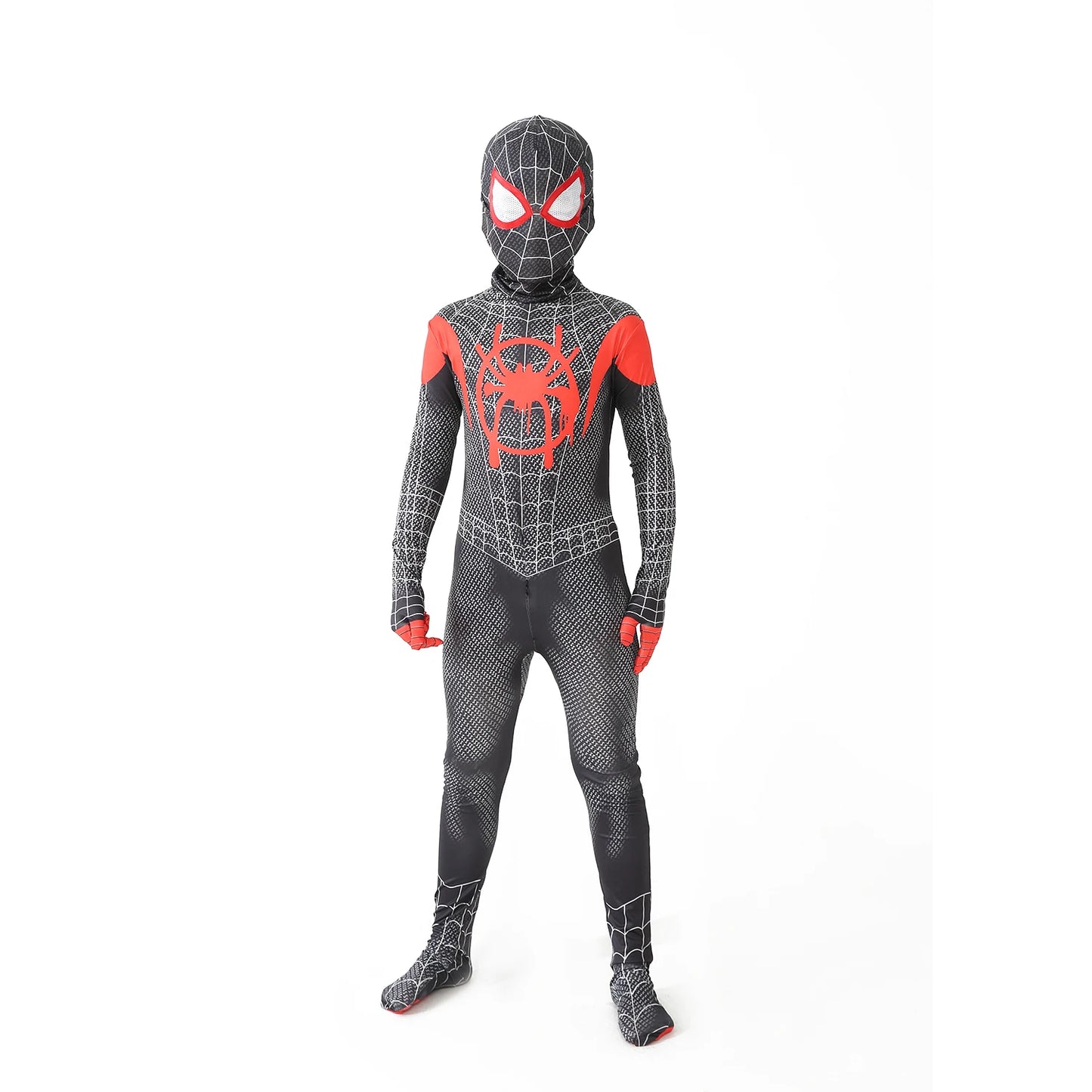 Superhero Spiderman Costume Set - Iron Miles Venom Bodysuit for Halloween Christmas Cosplay