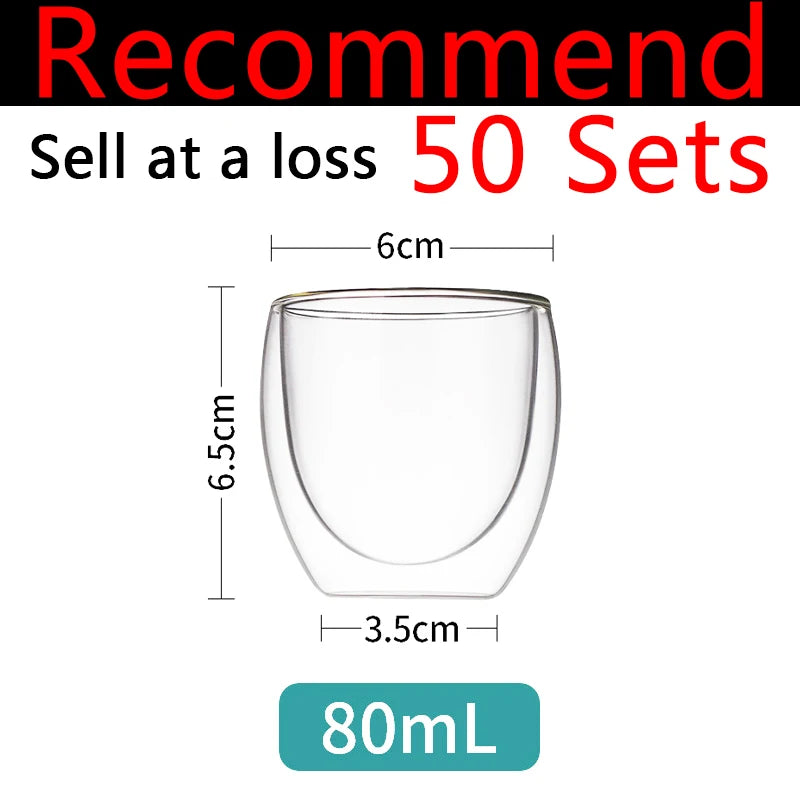 Heat Resistant Glass Mug - Double Wall Borosilicate Coffee Cup | Eco Friendly Drinkware Gift