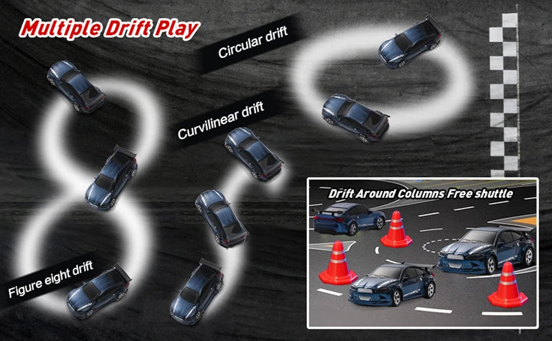 164 4WD Drift RC Car - High Speed Remote Control Mini Racing Model - ZOOMNSTORE