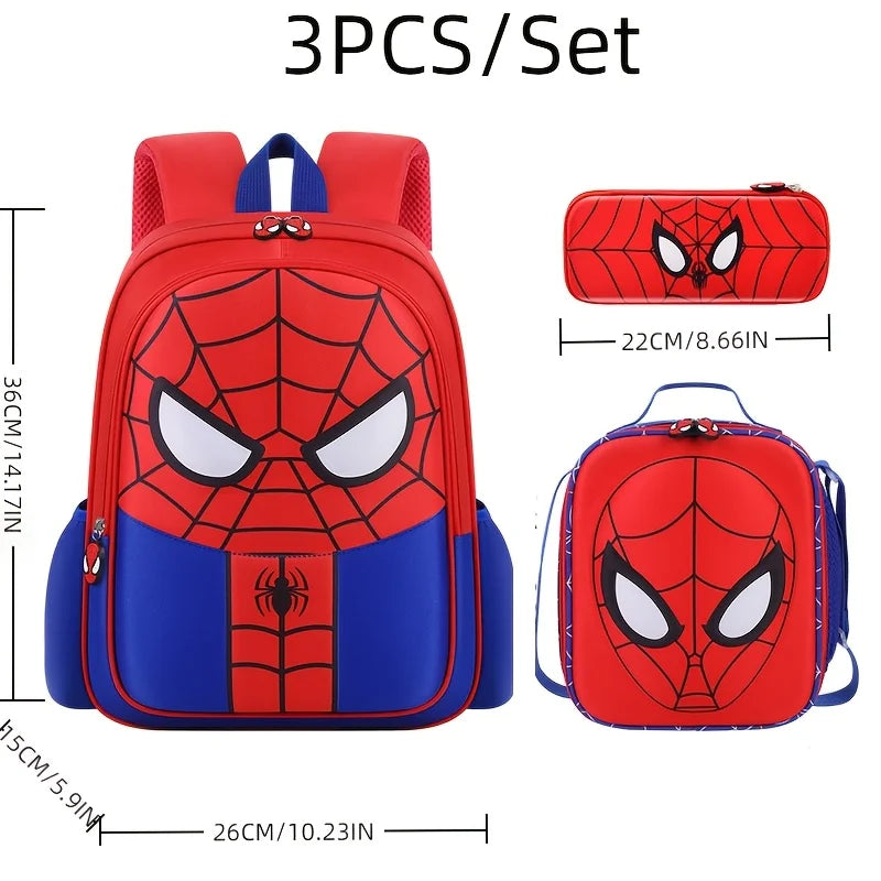 Spider-Man Backpack Set - Lightweight Rucksack Pencil Case Lunch Bag - ZOOMNSTORE