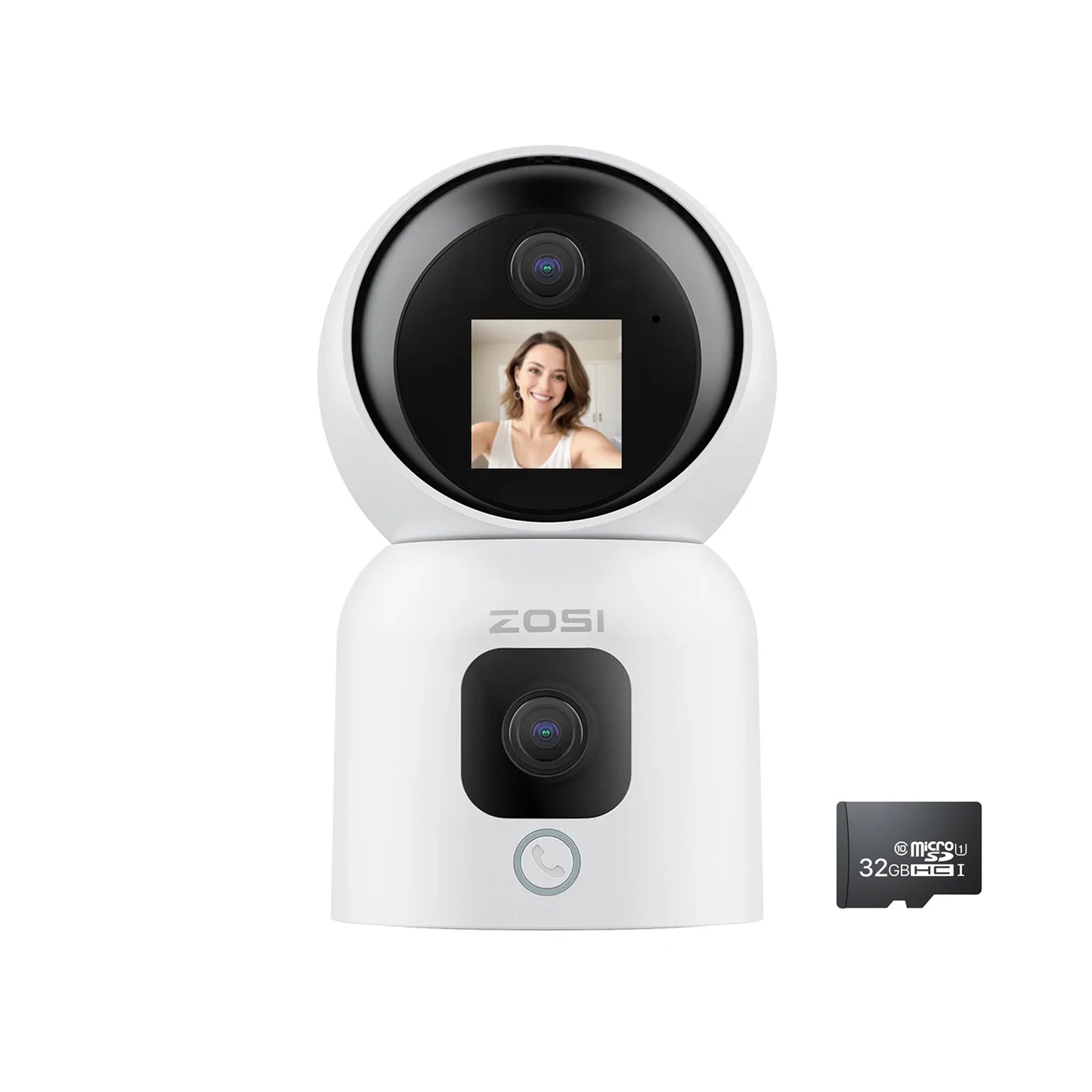 ZOSI C528 6MP/4MP HD Dual-Lens Indoor WiFi Security Camera Plug-in 360° Views Pan/Tilt Home Surveillance Baby/Pet Dog Monitor