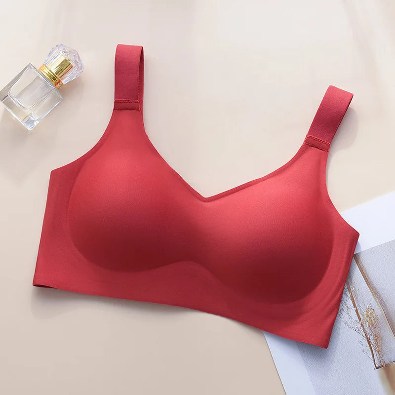 Seamless Bra Big Breasts - Wire Free Push Up Sports Bra | Breathable, Slim Fit, Back Closure - ZOOMNSTORE