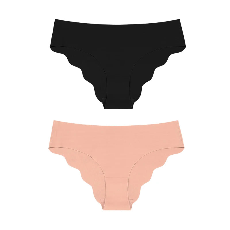 Seamless Low Waist Panties – Laser Cut Ice Silk Briefs For Women Comfort - ZOOMNSTORE