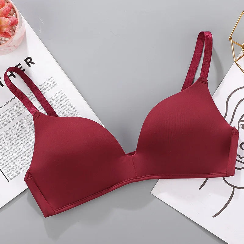 Women Seamless Bra Sexy No Wire Push Up Underwear Girls Students Breathable Thin 10 Colors Bras Female's Bra Breathable Gathered - ZOOMNSTORE