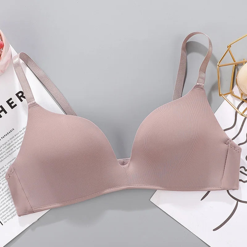 Women Seamless Bra Sexy No Wire Push Up Underwear Girls Students Breathable Thin 10 Colors Bras Female's Bra Breathable Gathered - ZOOMNSTORE