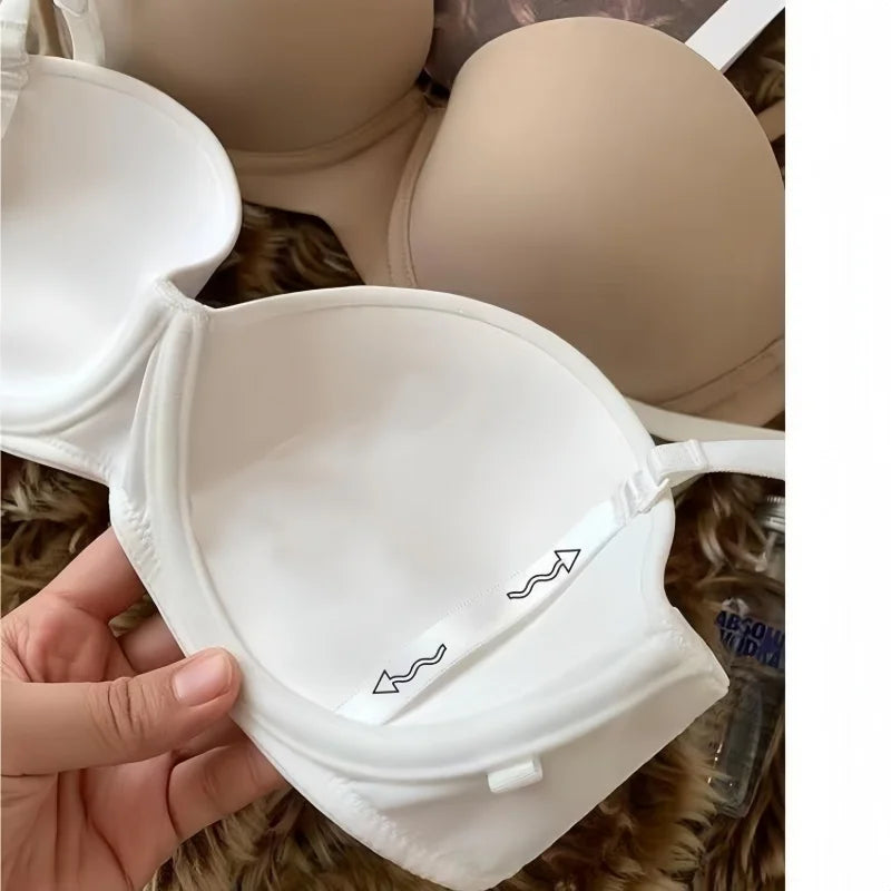 Seamless Push Up Bras For Women 1/2 Cup Underwear Padded Bra Comfort Invisible Brassiere Non-wire Fixed Cup Sexy Lingerie - ZOOMNSTORE