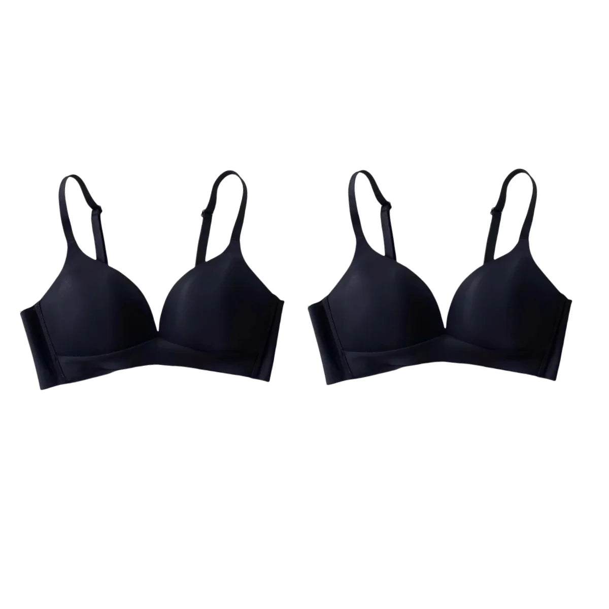2Pcs/Set Seamless Bras For Women Glossy Underwear 3/4 Cup Push Up Bra Non-wire Bralette Japanese Female Sexy Lingerie S-XXL - ZOOMNSTORE