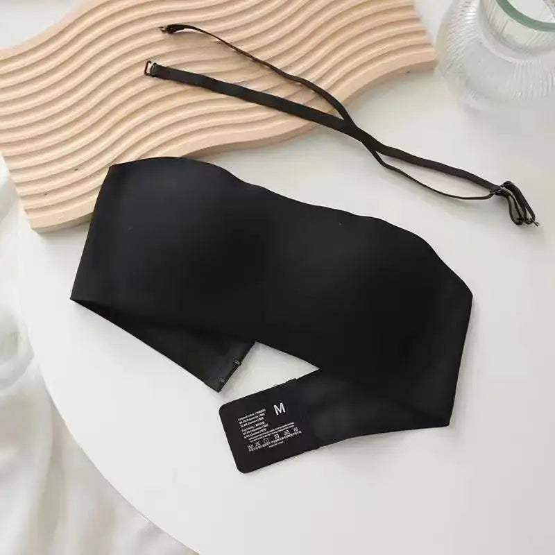 Sexy Seamless Tube Top Bra Invisible strapless Bras Women Underwear thin Non slip Push up Bralette Wireless Female Lingerie - ZOOMNSTORE