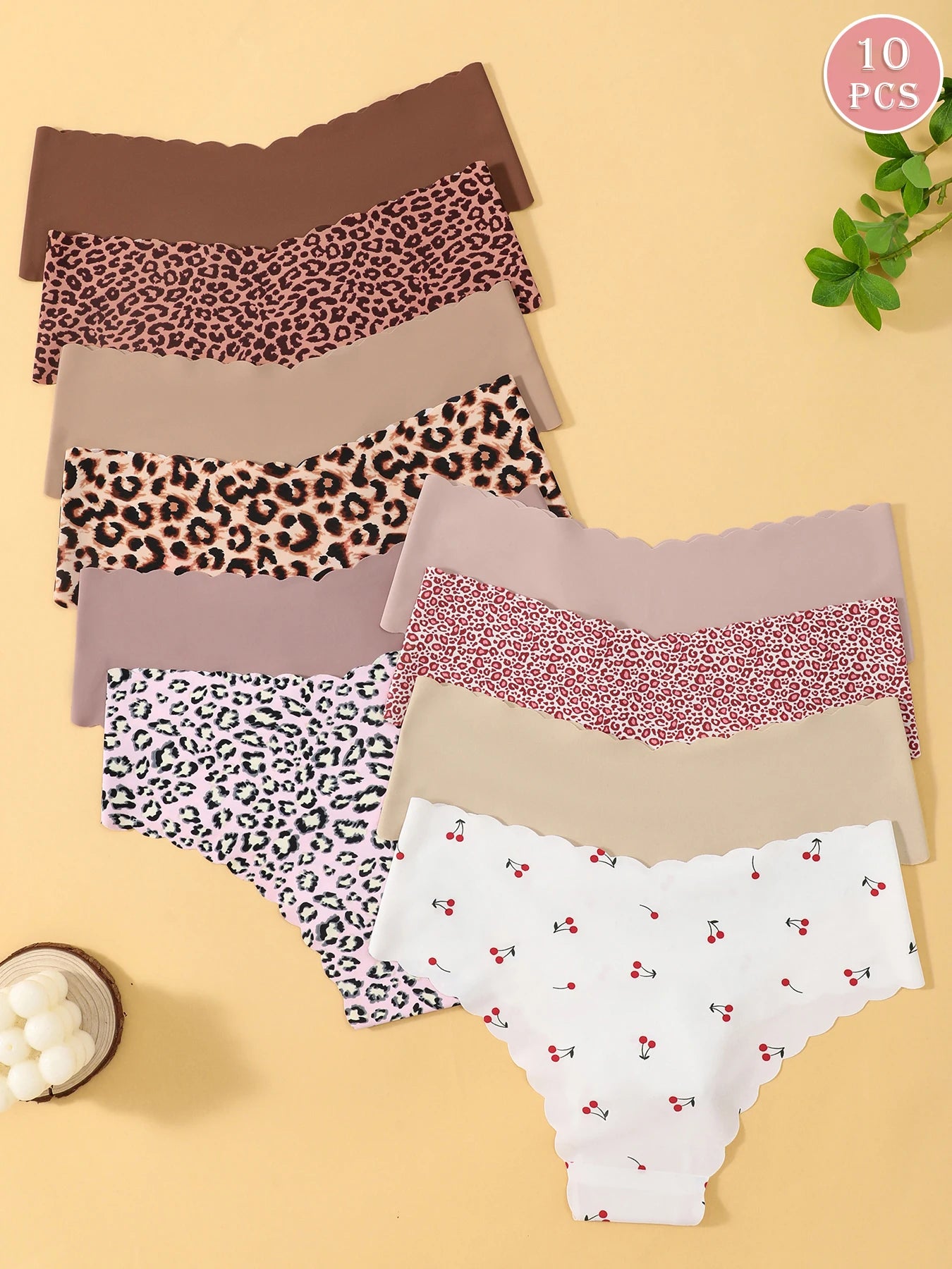 Seamless Triangle Panties - Women’s Soft Breathable Low-Rise Leopard Briefs - ZOOMNSTORE
