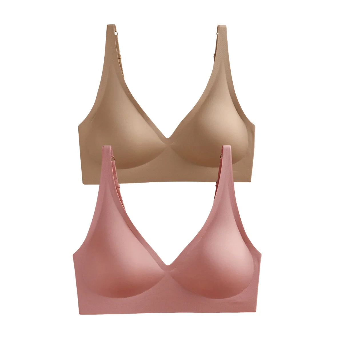 2Pcs/Set Seamless Bra Women Underwear Wireless Brassiere Soft Padded Intimate Female Push Up Sexy Lingerie Underwear Sleepwears - ZOOMNSTORE