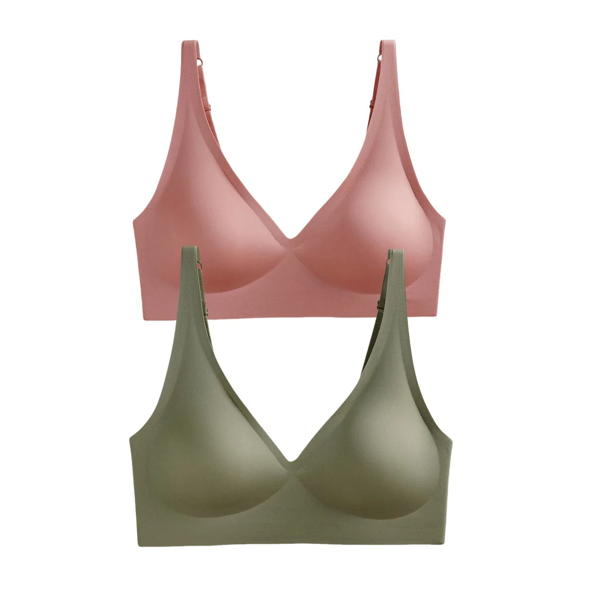 2Pcs/Set Seamless Bra Women Underwear Wireless Brassiere Soft Padded Intimate Female Push Up Sexy Lingerie Underwear Sleepwears - ZOOMNSTORE