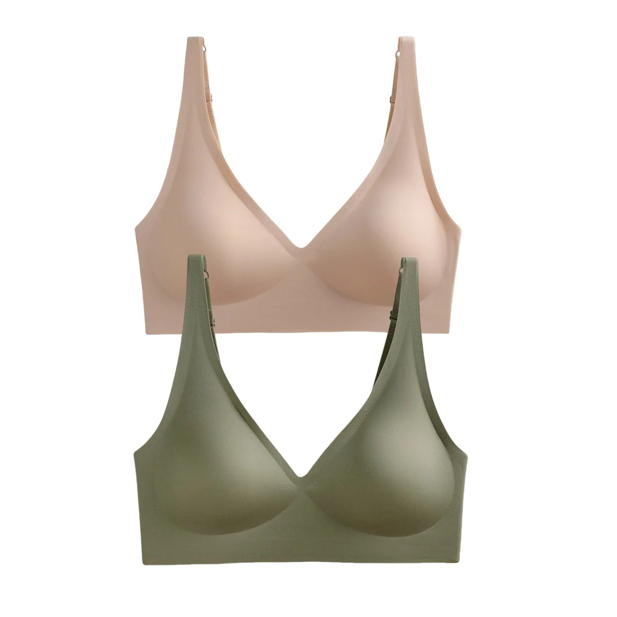 2Pcs/Set Seamless Bra Women Underwear Wireless Brassiere Soft Padded Intimate Female Push Up Sexy Lingerie Underwear Sleepwears - ZOOMNSTORE