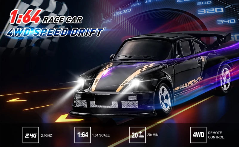 164 4WD Drift RC Car - High Speed Remote Control Mini Racing Model - ZOOMNSTORE