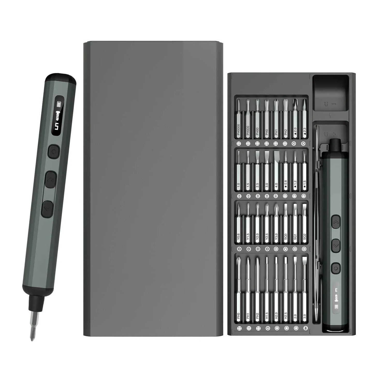 Cordless Precision Electric Screwdriver Set - 68 in 1 with 64 S2 Drill Bits and LED Hand Tool