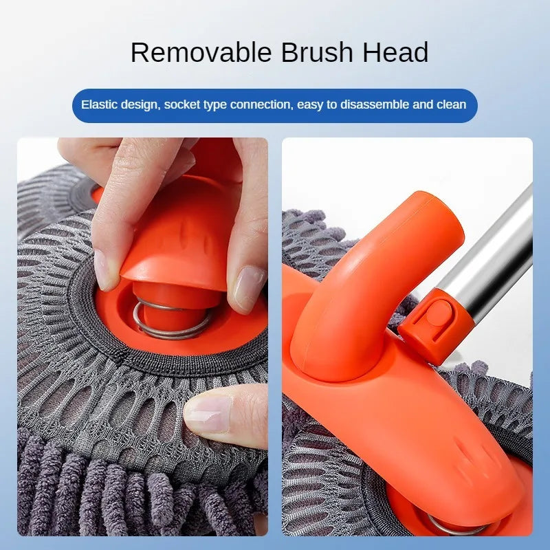 Telescopic Car Cleaning Mop - Chenille Double Brush Head for Roof Window