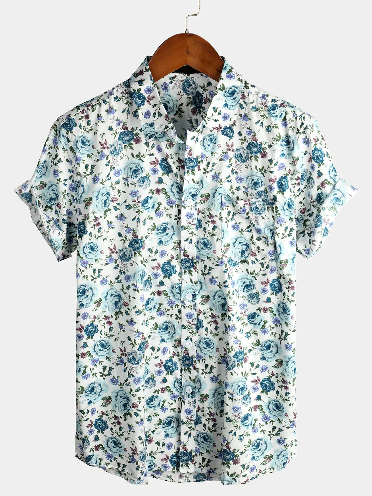 Mens Striped Casual Holiday Short Sleeve Orange Summer Button Down Shirt Hawaiian Shirt Summer Spring Lapel Button Down