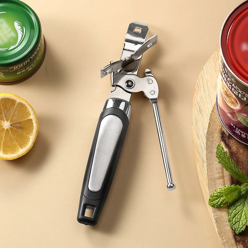 Stainless Steel Manual Can Opener - Multifunctional Kitchen Gadget Bottle Opener - ZOOMNSTORE