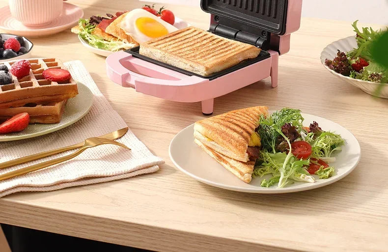Multifunctional Waffle and Sandwich Maker - Double-Sided Breakfast Toaster