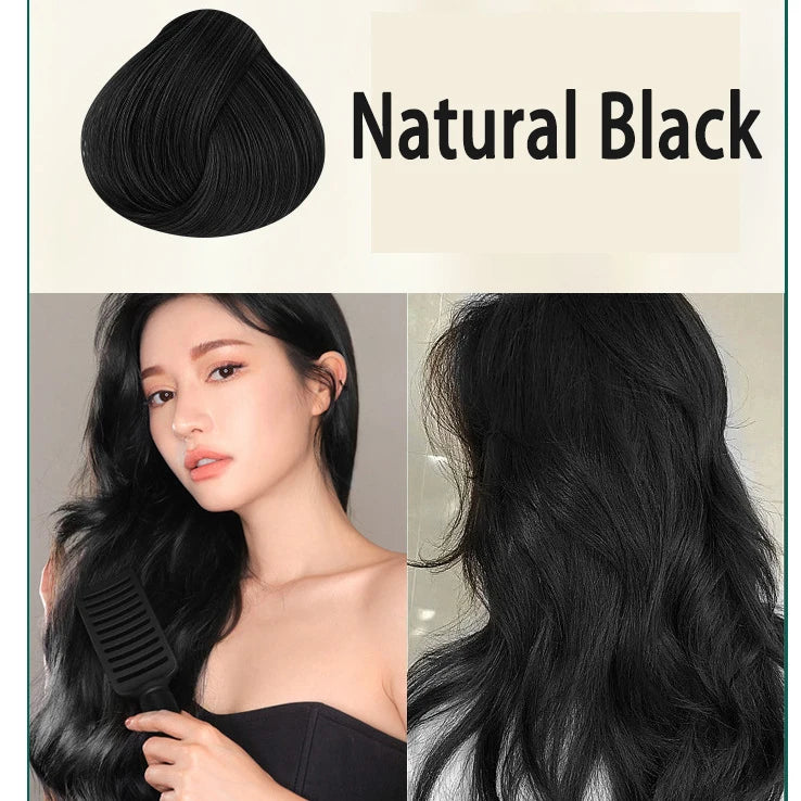 Organic Brown Hair Color Shampoo - Permanent Long-Lasting Dye for Women