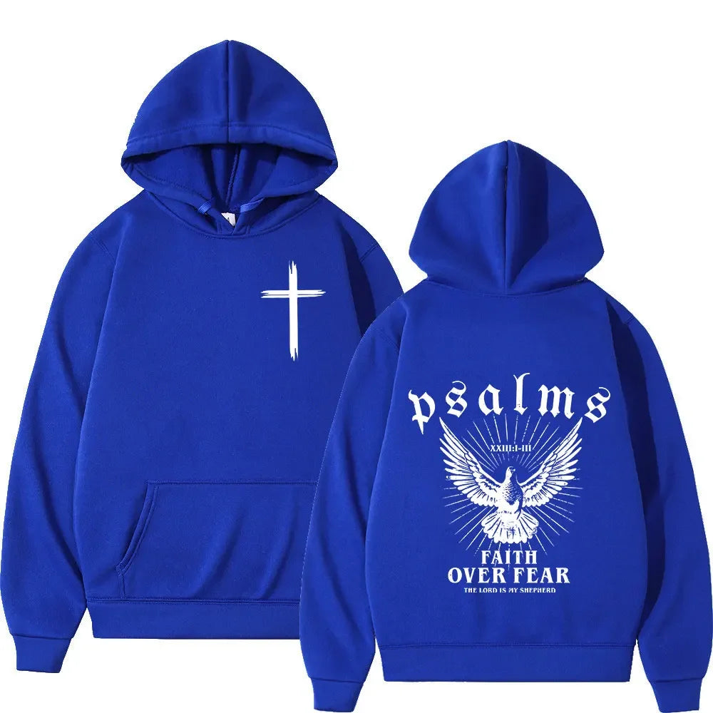 Faith Over Fear Hoodie - Christian Vintage Sweatshirt for Men Women - ZOOMNSTORE