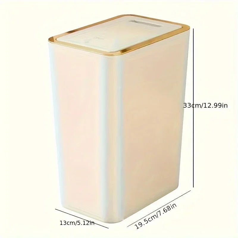 Odor Proof Trash Can - Modern Leakproof Kitchen Bathroom Bin