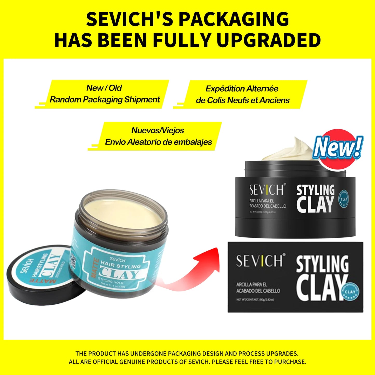 Sevich Matte Hair Clay Gel for Men - Strong Hold Styling Wax - ZOOMNSTORE