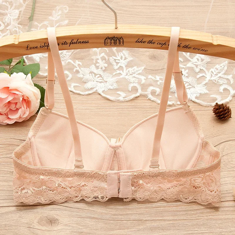 Sexy Lingerie Push Up Bra Top Chest Lace Bra Student Small Chest Bra Sexy Underwear Brassiere 34 36 38 Women Bra Lingerie - ZOOMNSTORE
