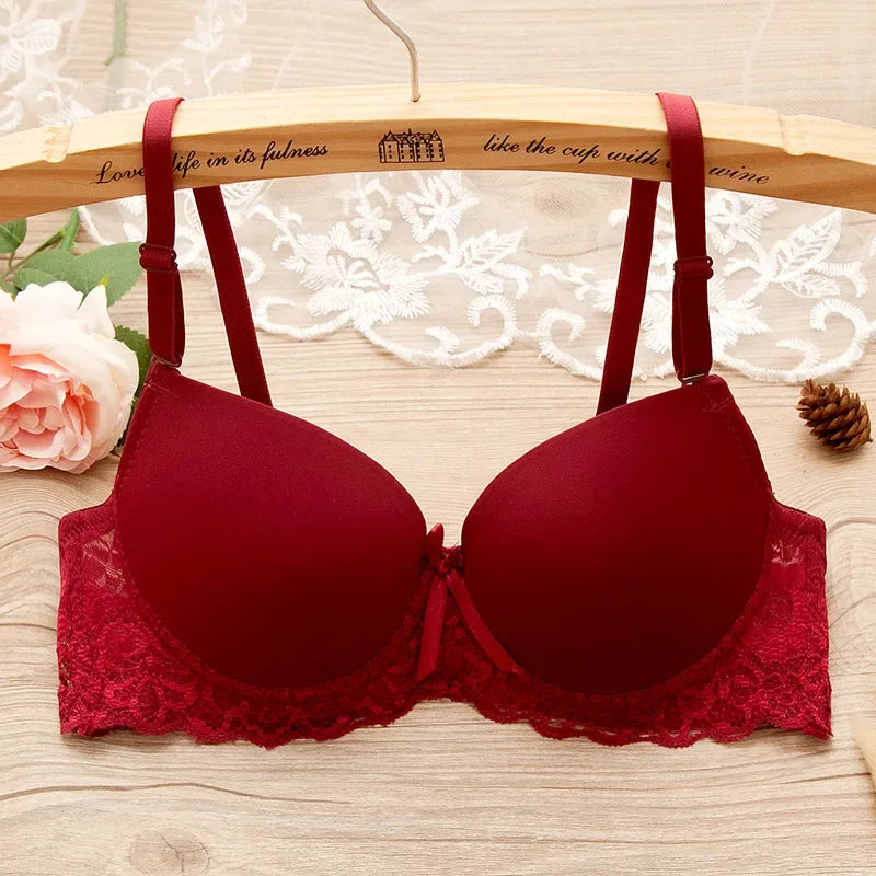 Sexy Lingerie Push Up Bra Top Chest Lace Bra Student Small Chest Bra Sexy Underwear Brassiere 34 36 38 Women Bra Lingerie - ZOOMNSTORE