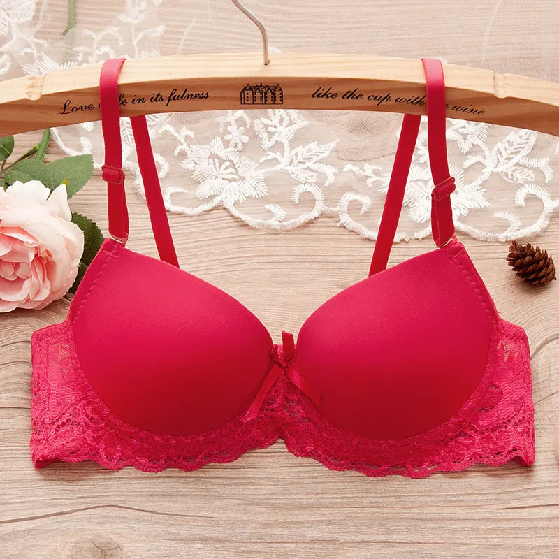Sexy Lingerie Push Up Bra Top Chest Lace Bra Student Small Chest Bra Sexy Underwear Brassiere 34 36 38 Women Bra Lingerie - ZOOMNSTORE