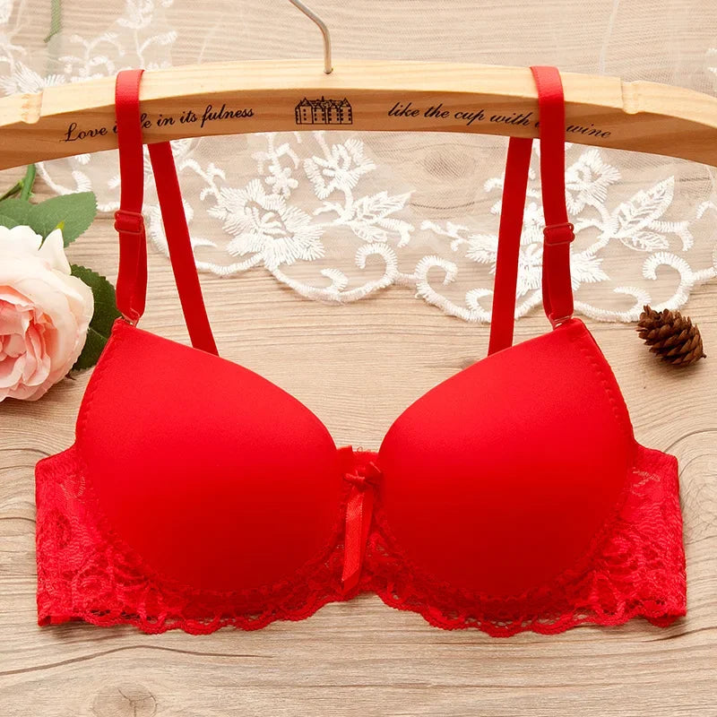 Sexy Lingerie Push Up Bra Top Chest Lace Bra Student Small Chest Bra Sexy Underwear Brassiere 34 36 38 Women Bra Lingerie - ZOOMNSTORE